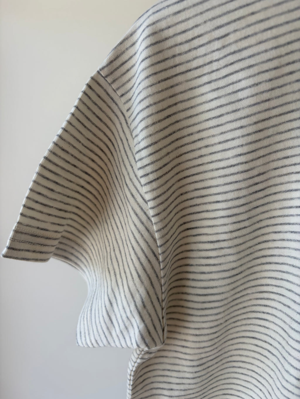 Oversize striped tee - grey & white