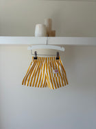 Striped short - yellow & white