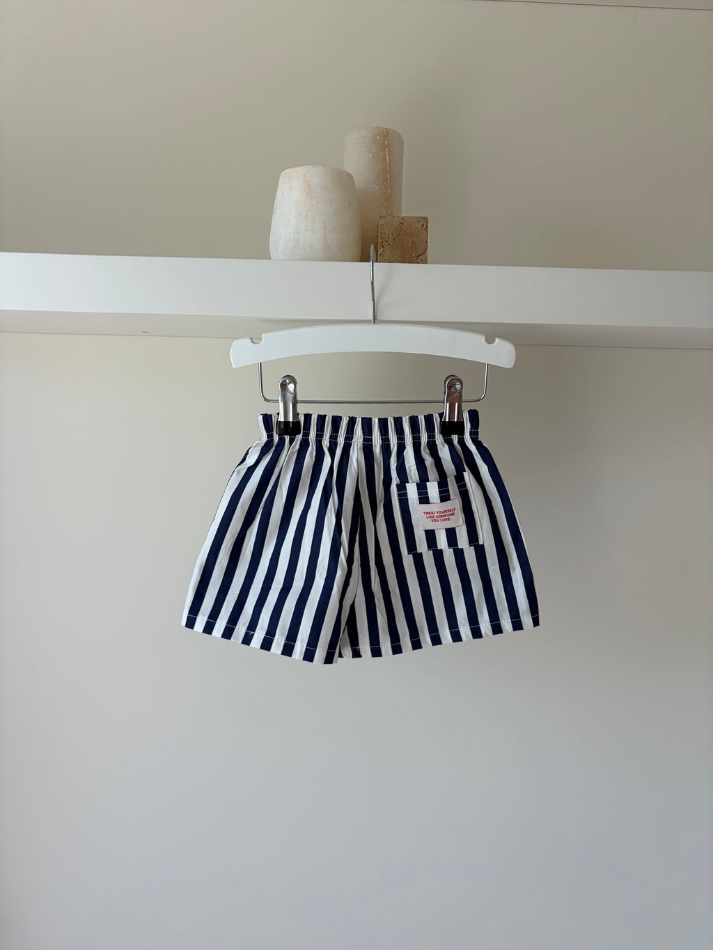 Striped short - blue & white