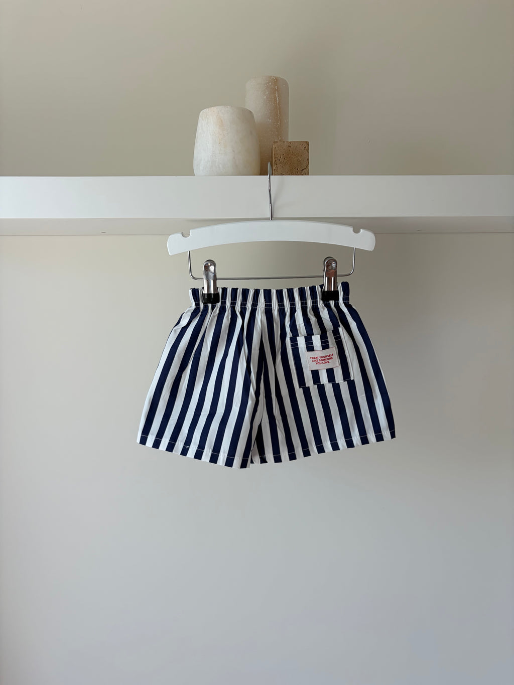Striped short - blue & white