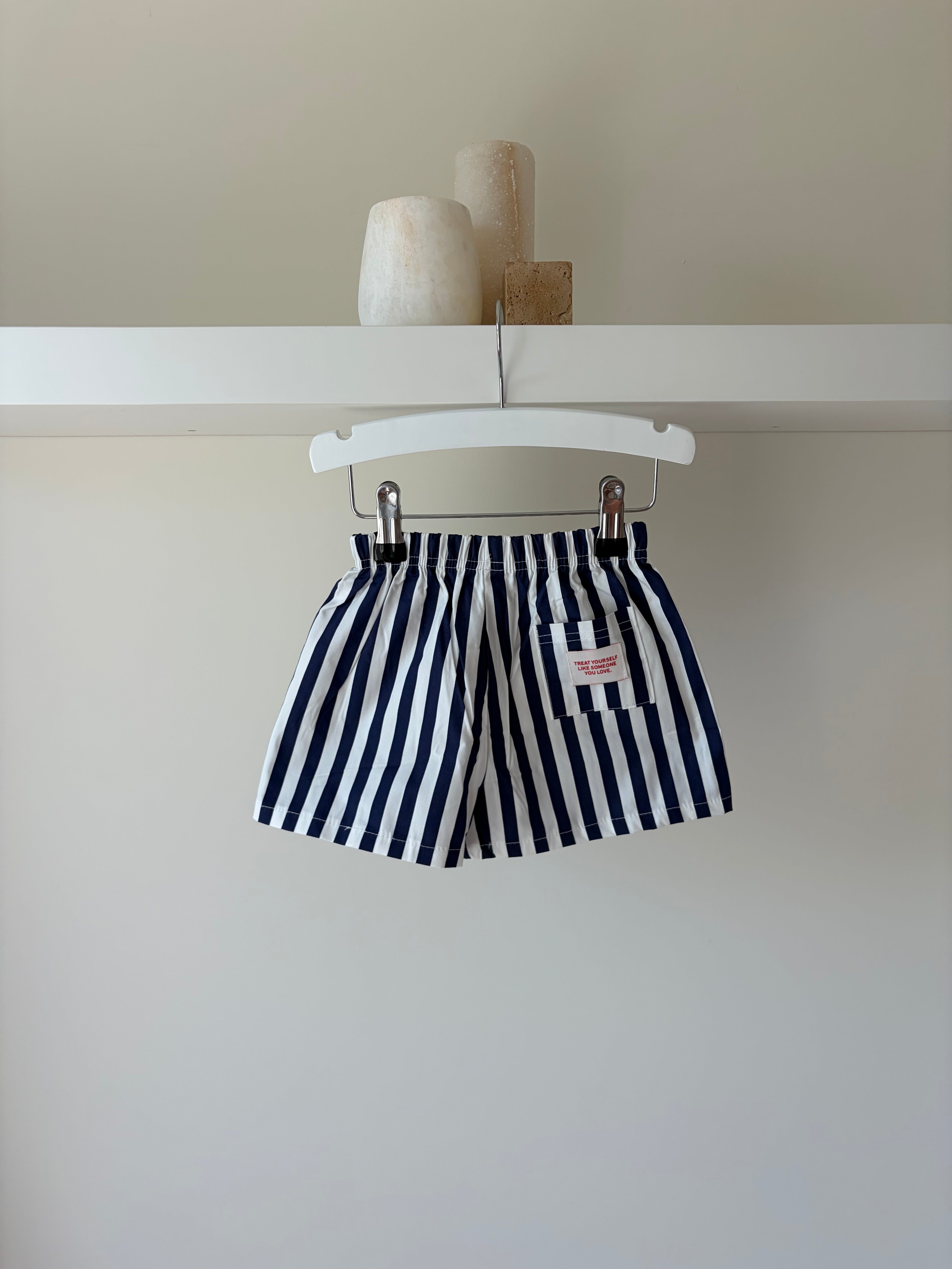 Striped short - blue & white