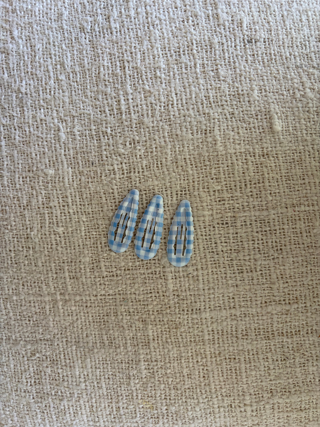 Light blue hairpin - stripes set of 3