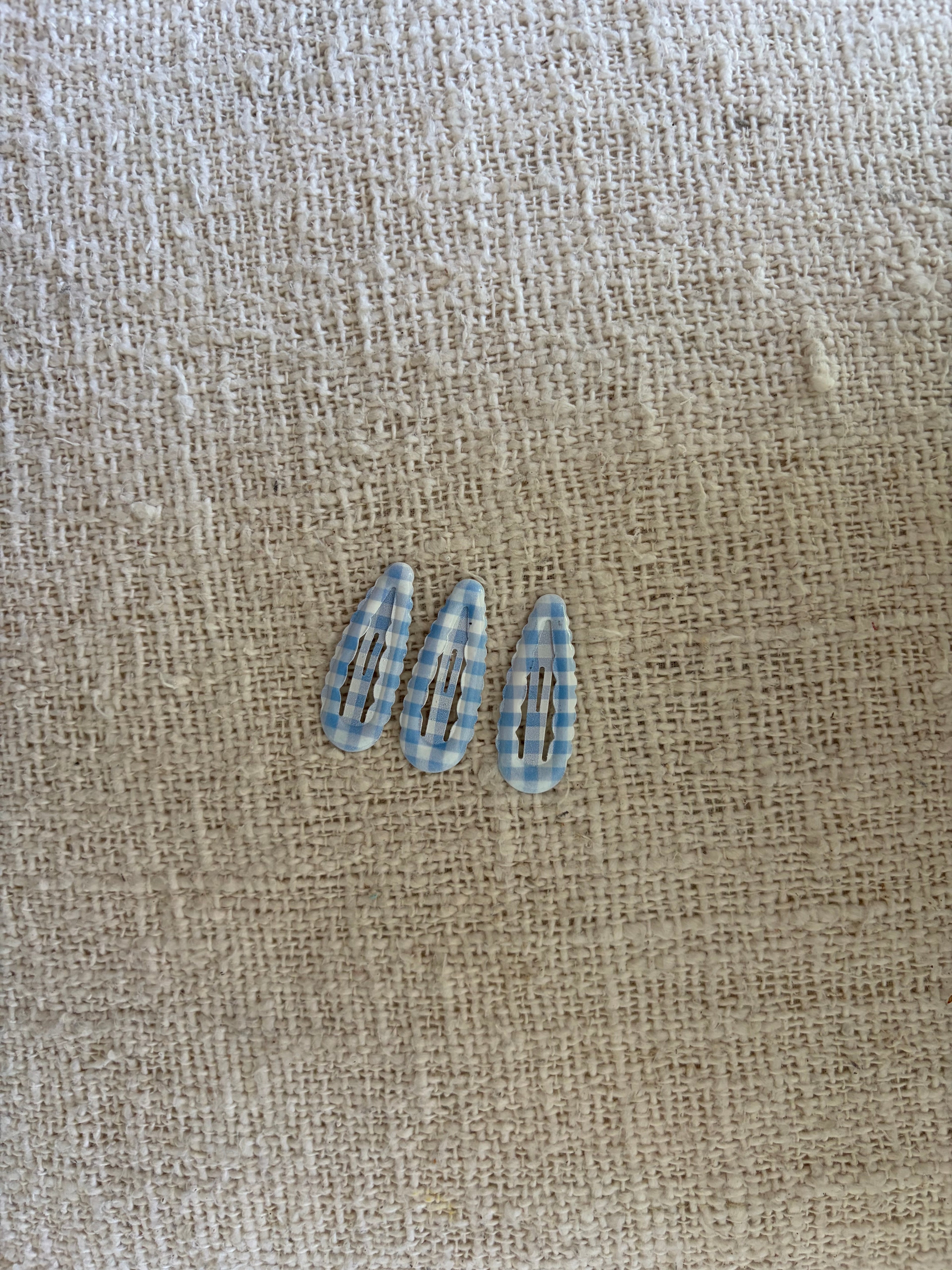 Light blue hairpin - stripes set of 3