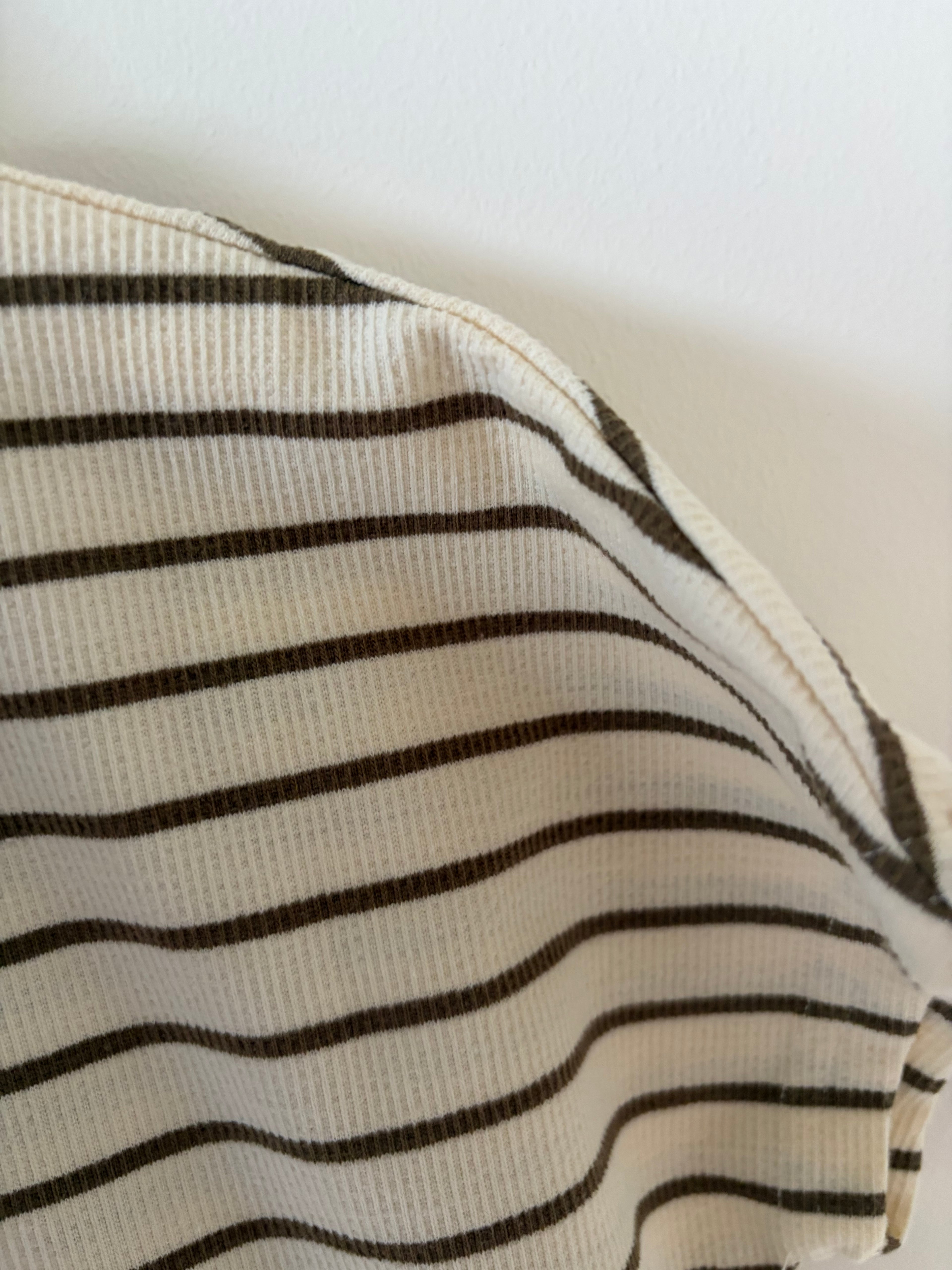 Oversize striped tee - beige