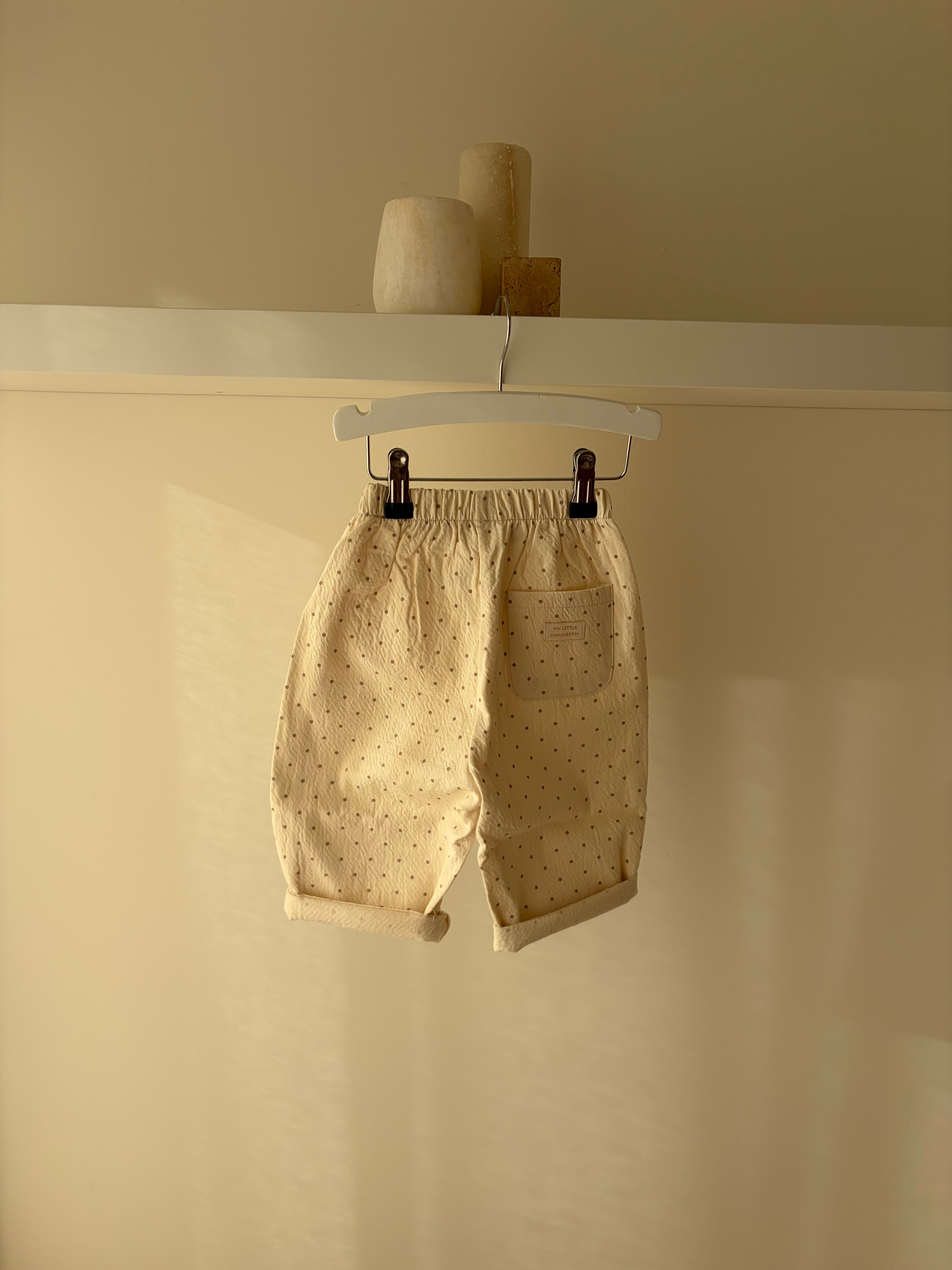 Dotted pants - cream