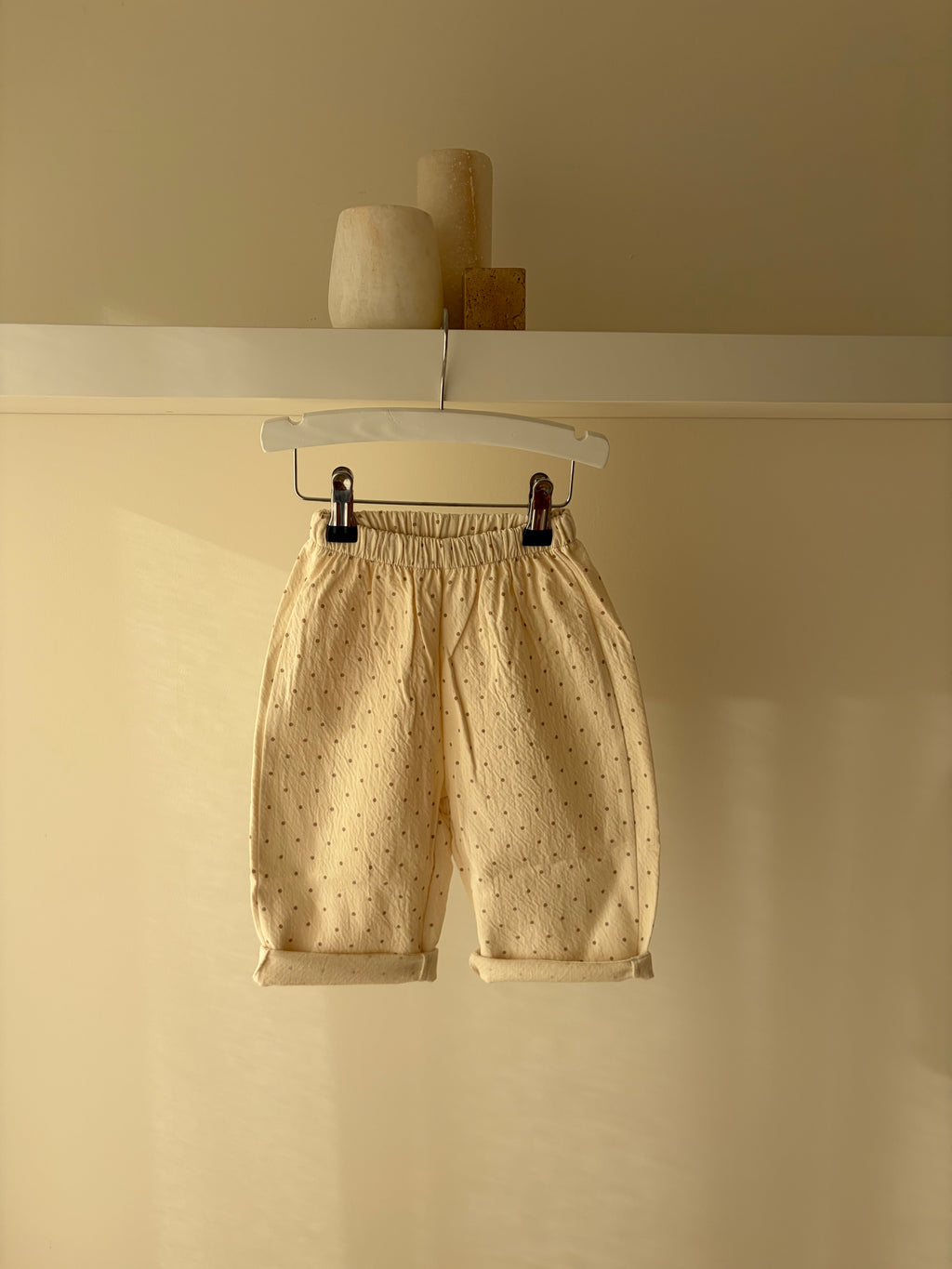 Dotted pants - cream