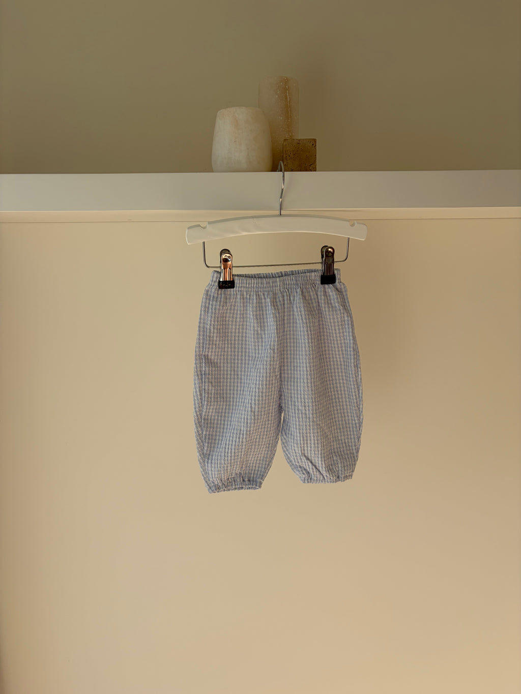 Light blue vichy pants