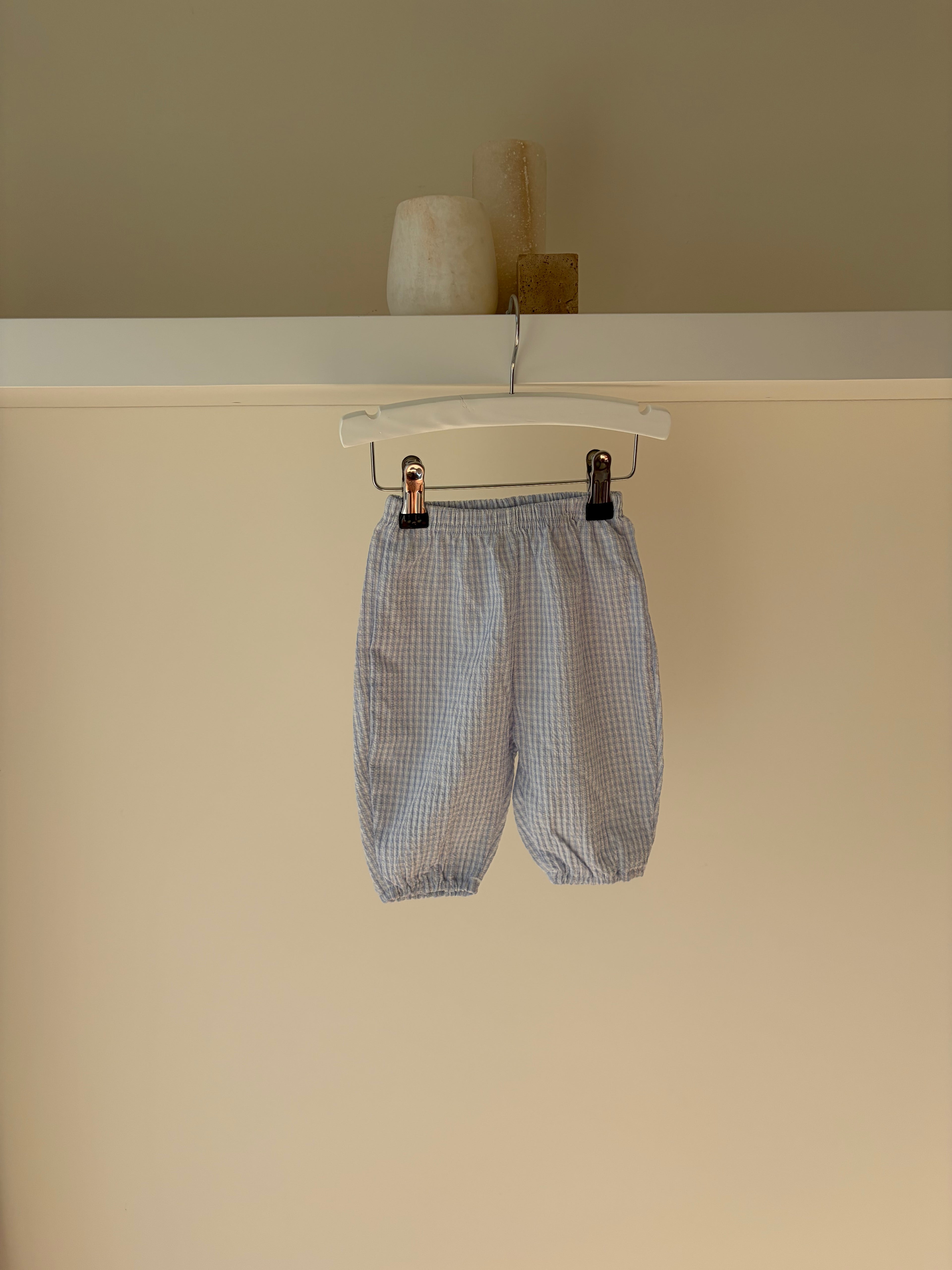 Light blue vichy pants