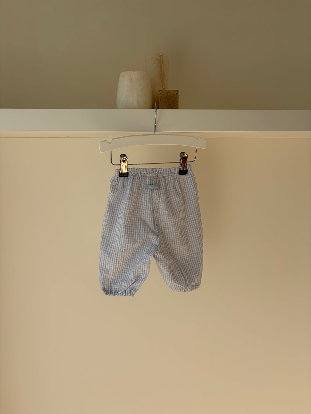 Light blue vichy pants