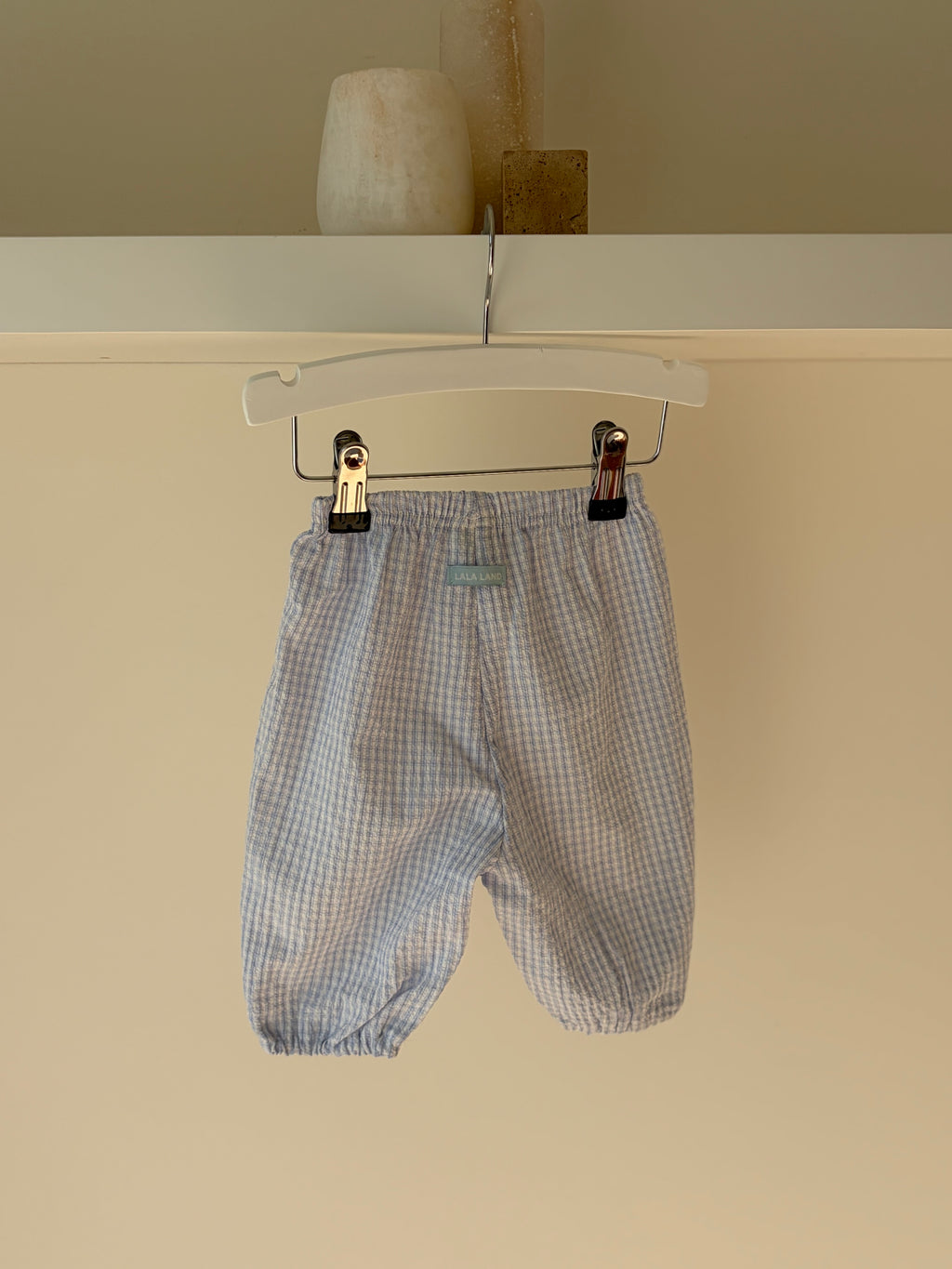 Light blue vichy pants