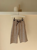 Striped brown pants - brown & white