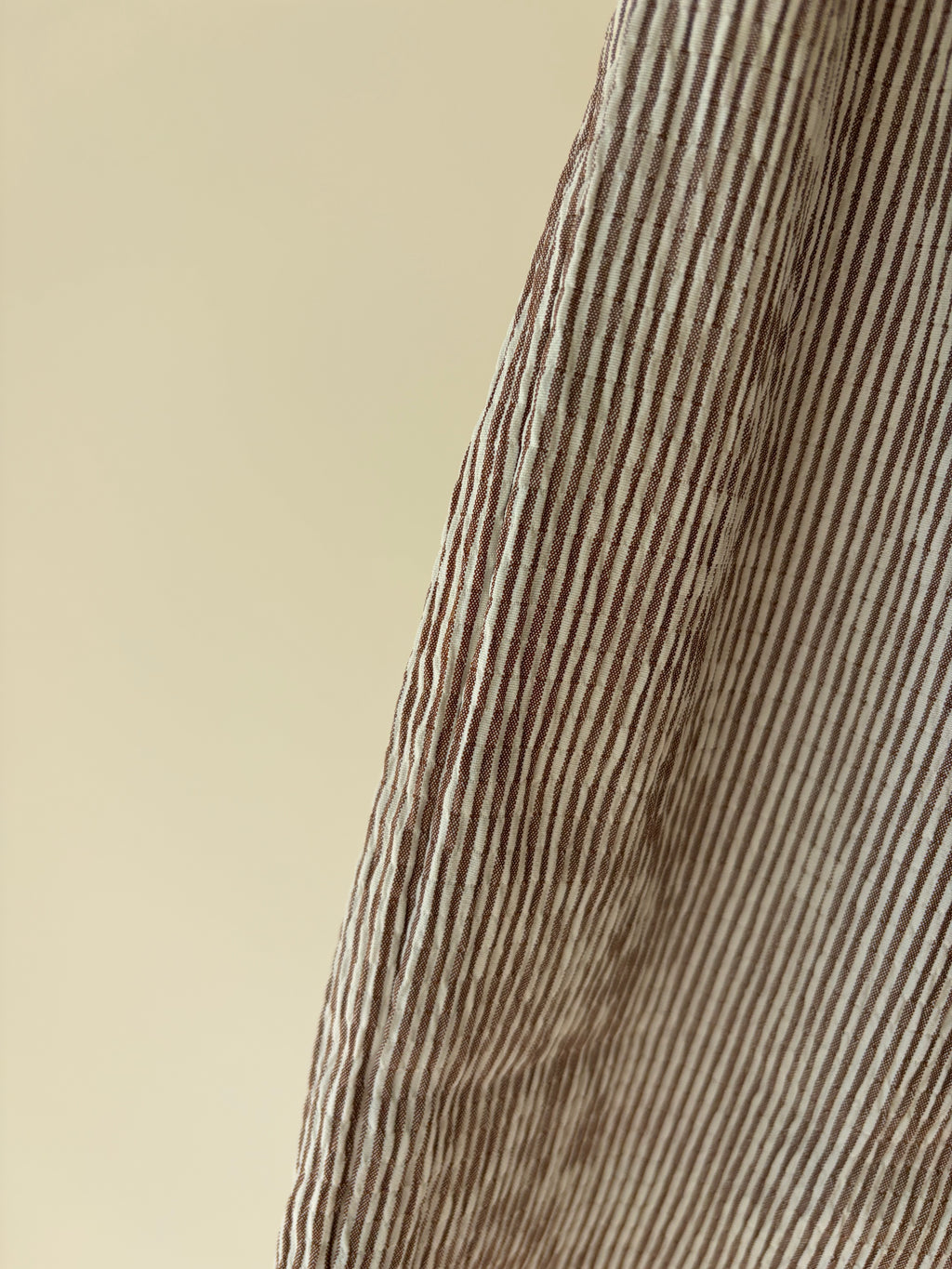 Striped brown pants - brown & white