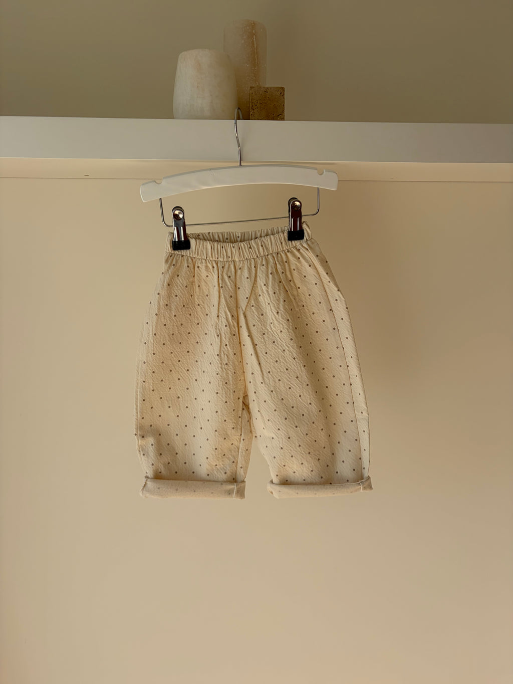 Dotted pants - cream