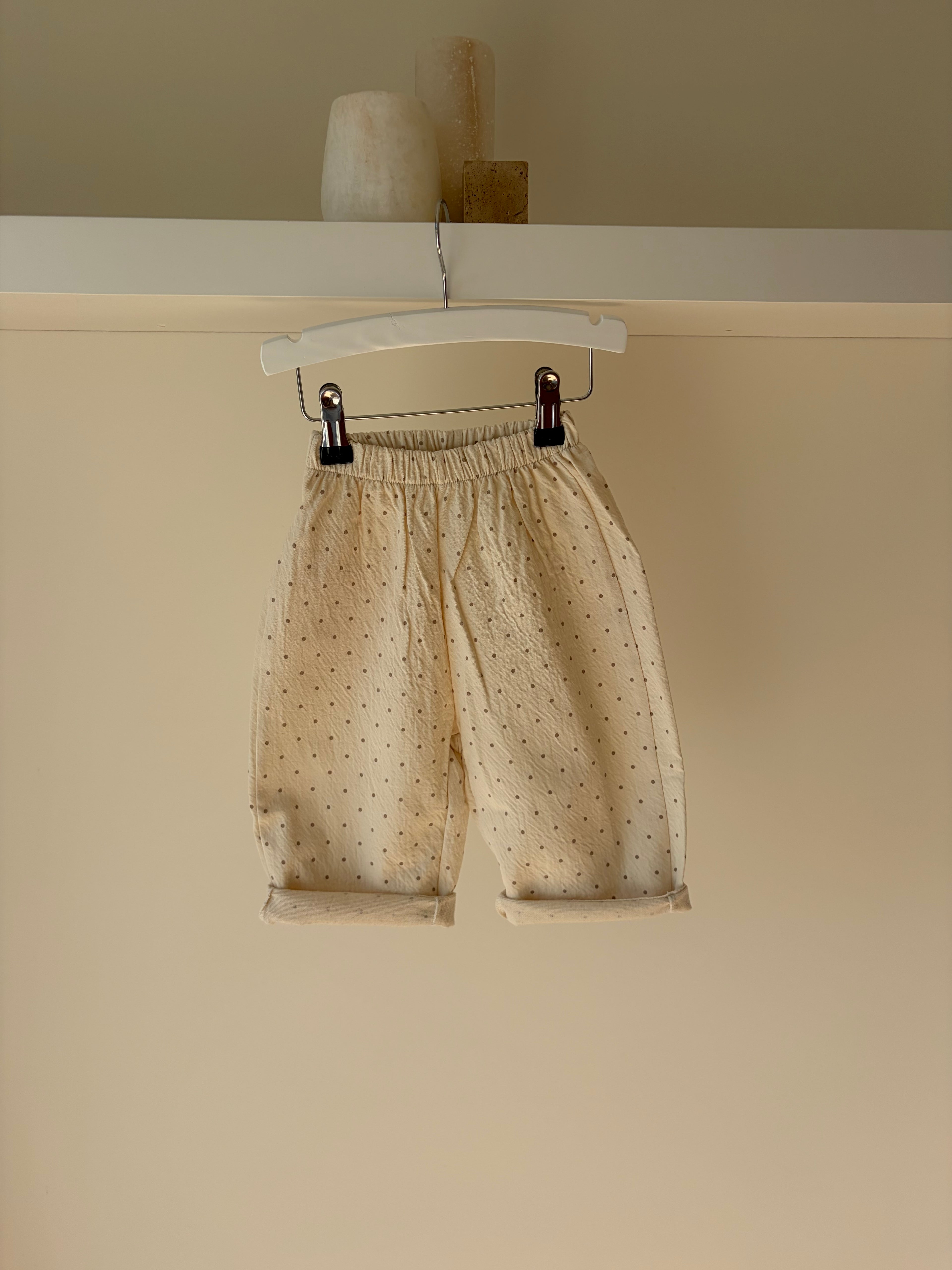 Dotted pants - cream