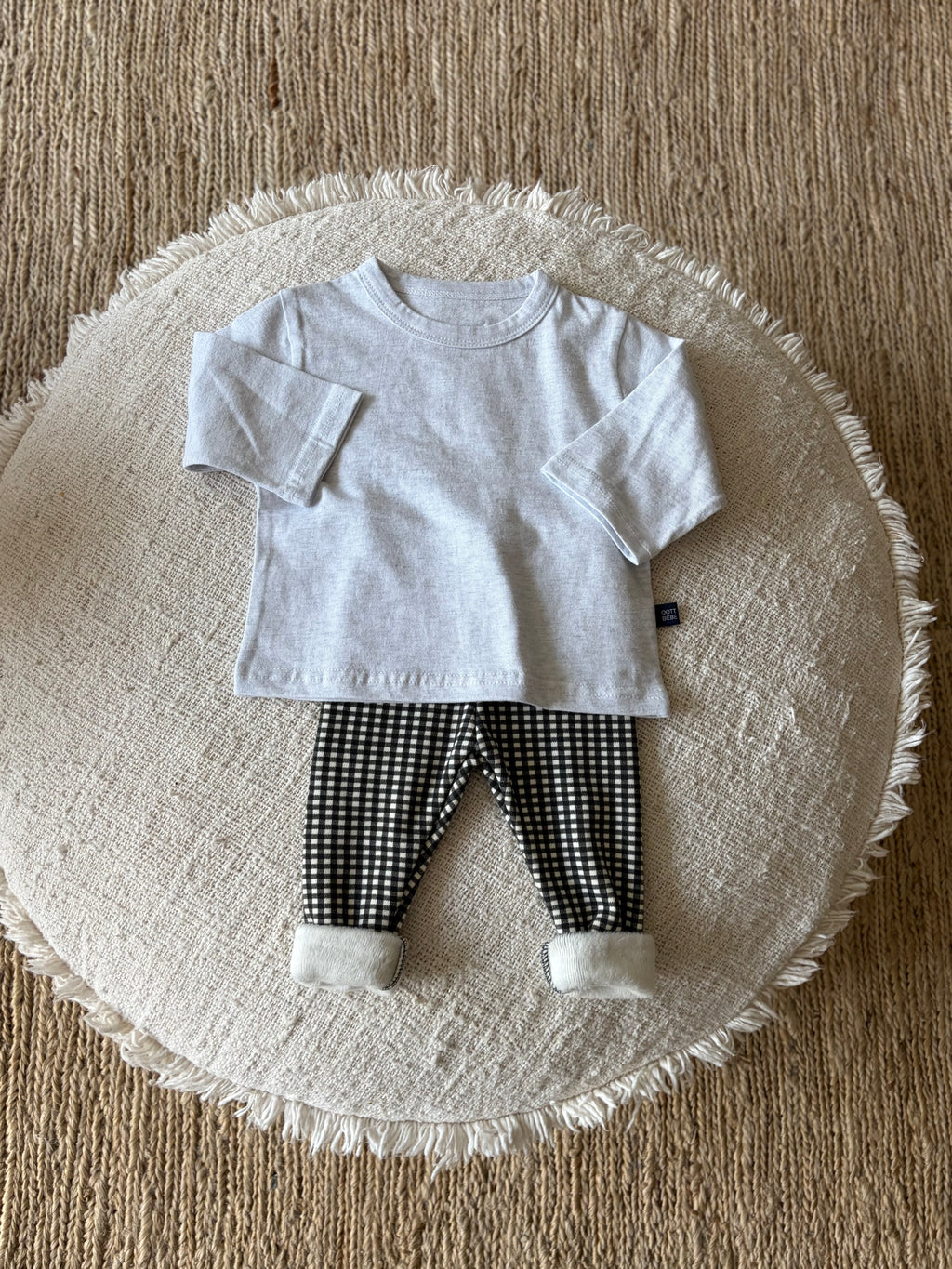 Bébé fleece check pants