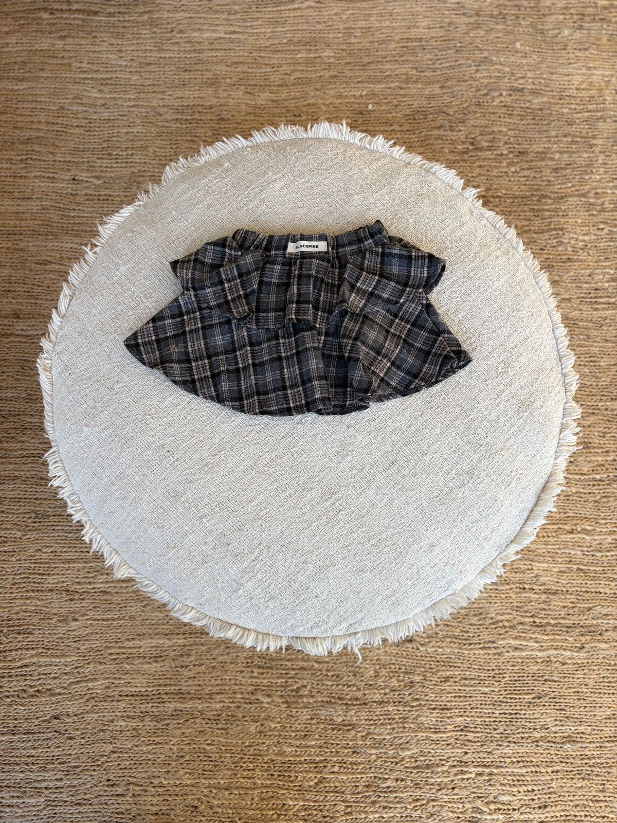 Charcoal check skirt