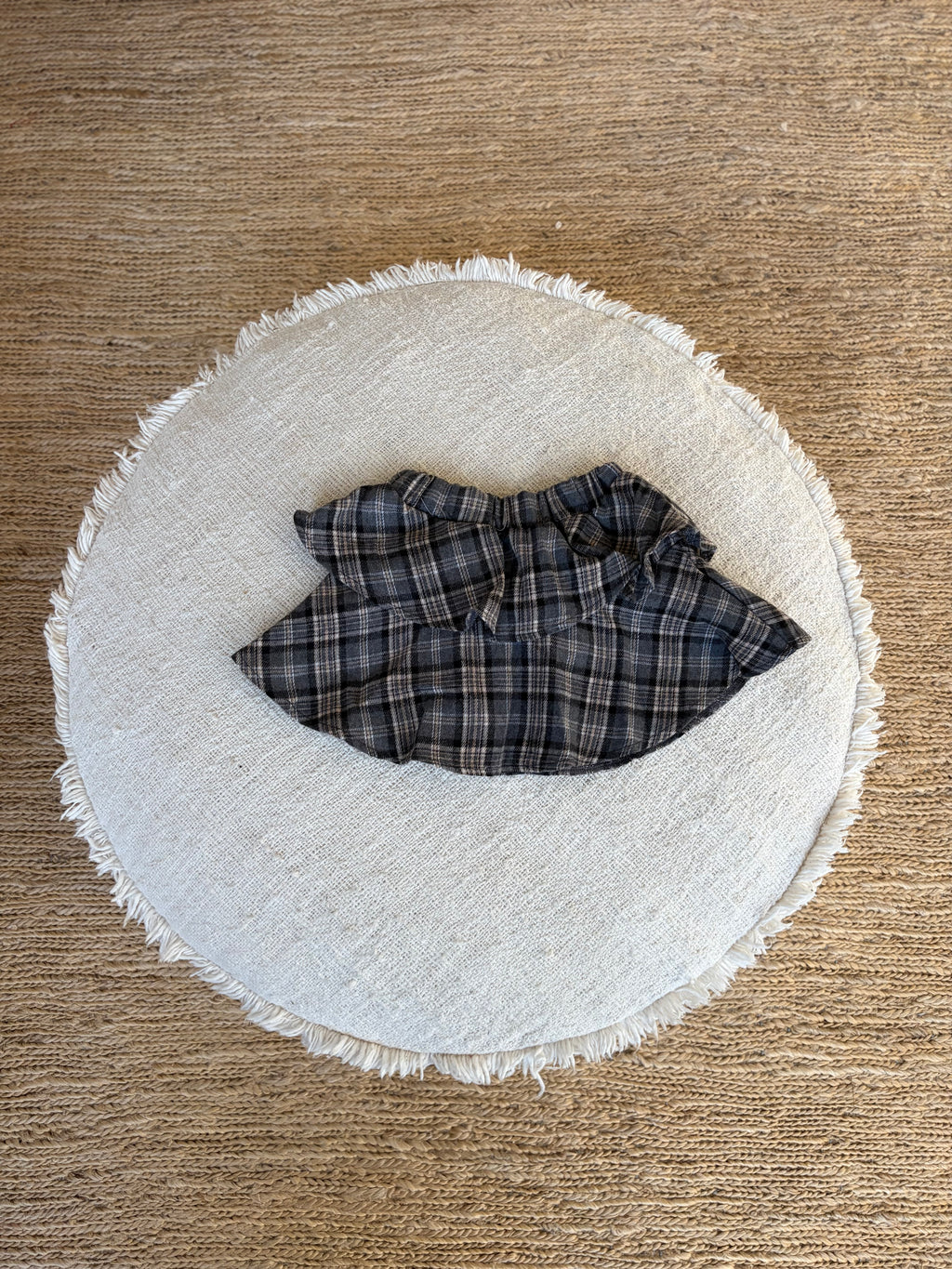 Charcoal check skirt