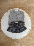 Charcoal check skirt