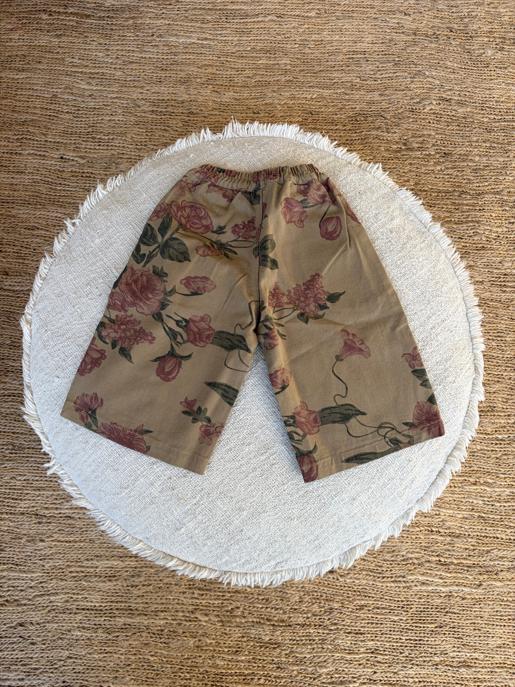 Flower denim pants