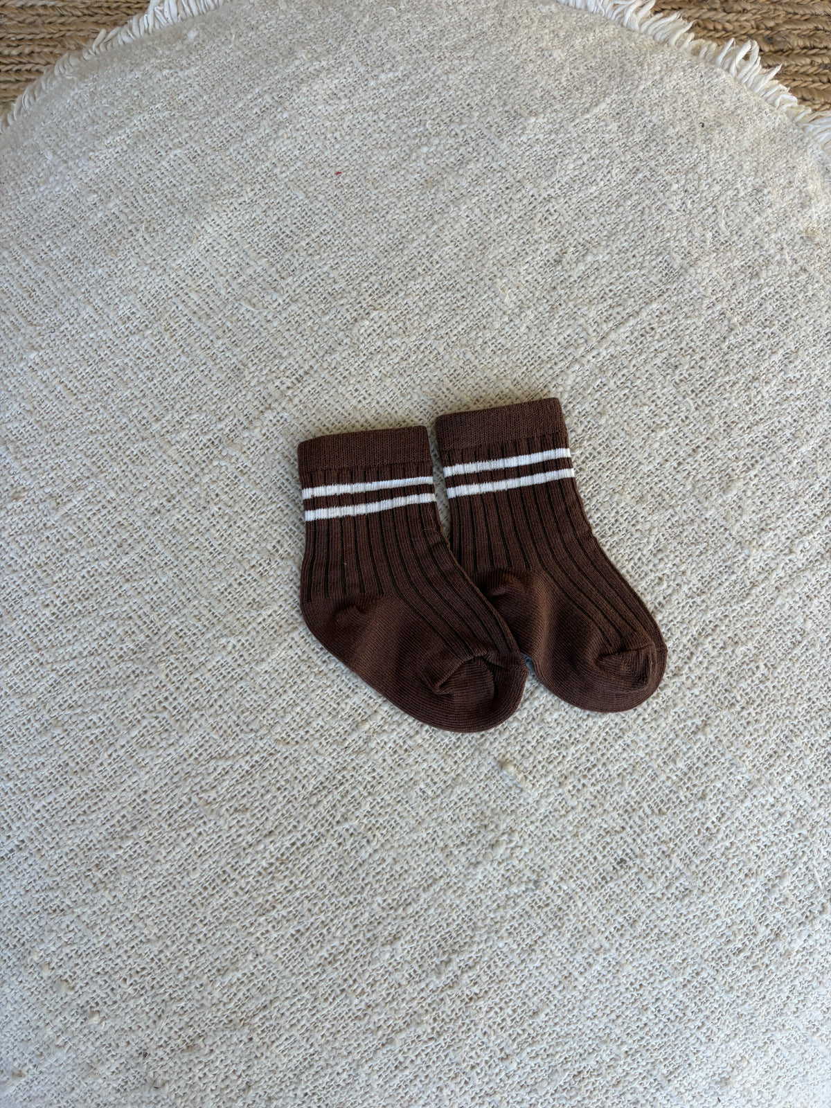 Striped socks brown