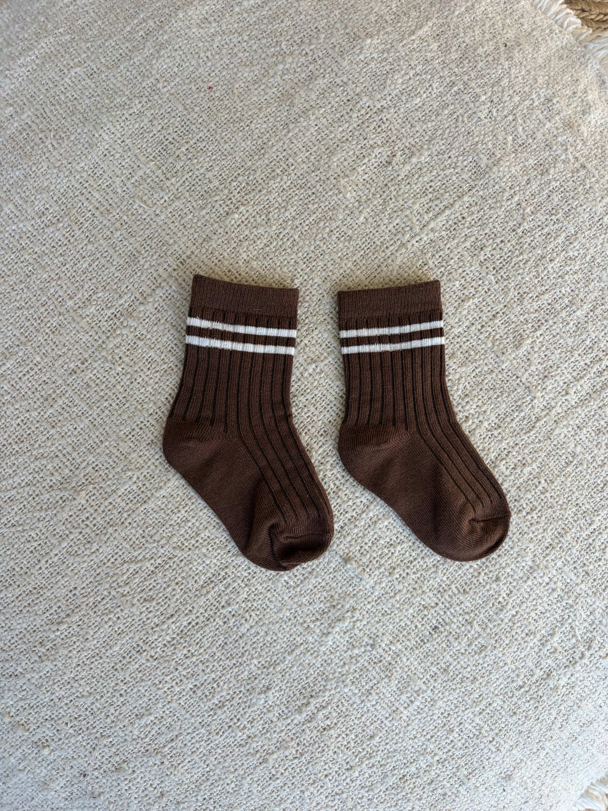 Striped socks brown