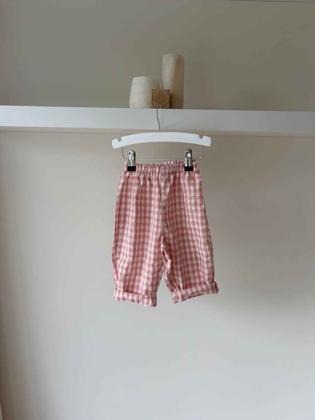 Camille baby checkered pants