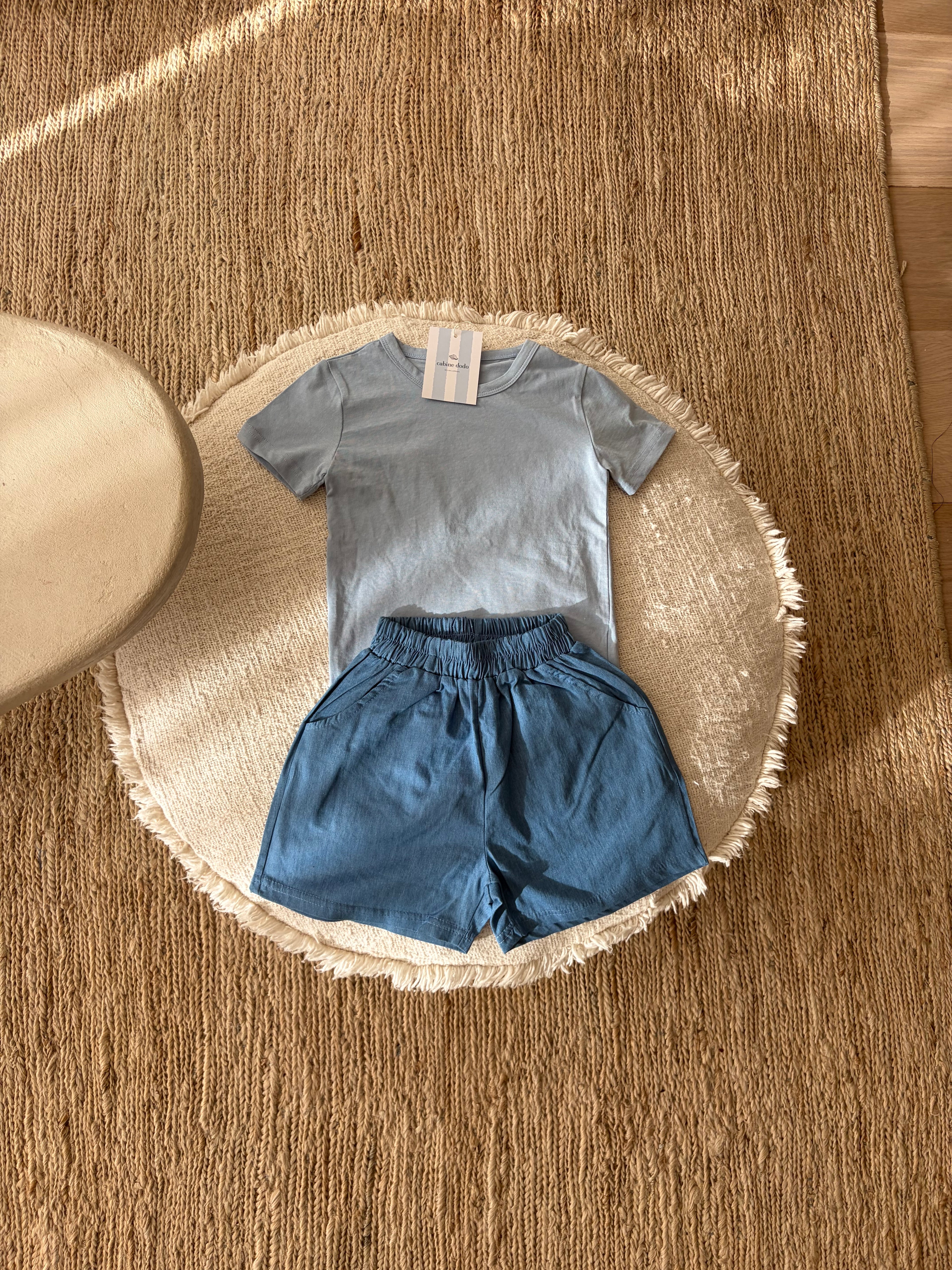 Baby blue long tee
