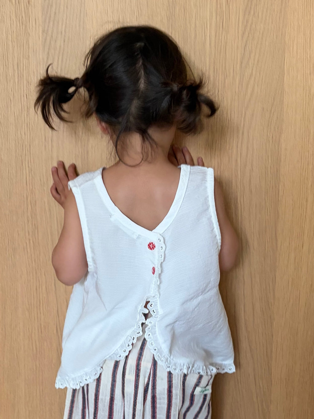 Louise split top Baby blue or Ivory