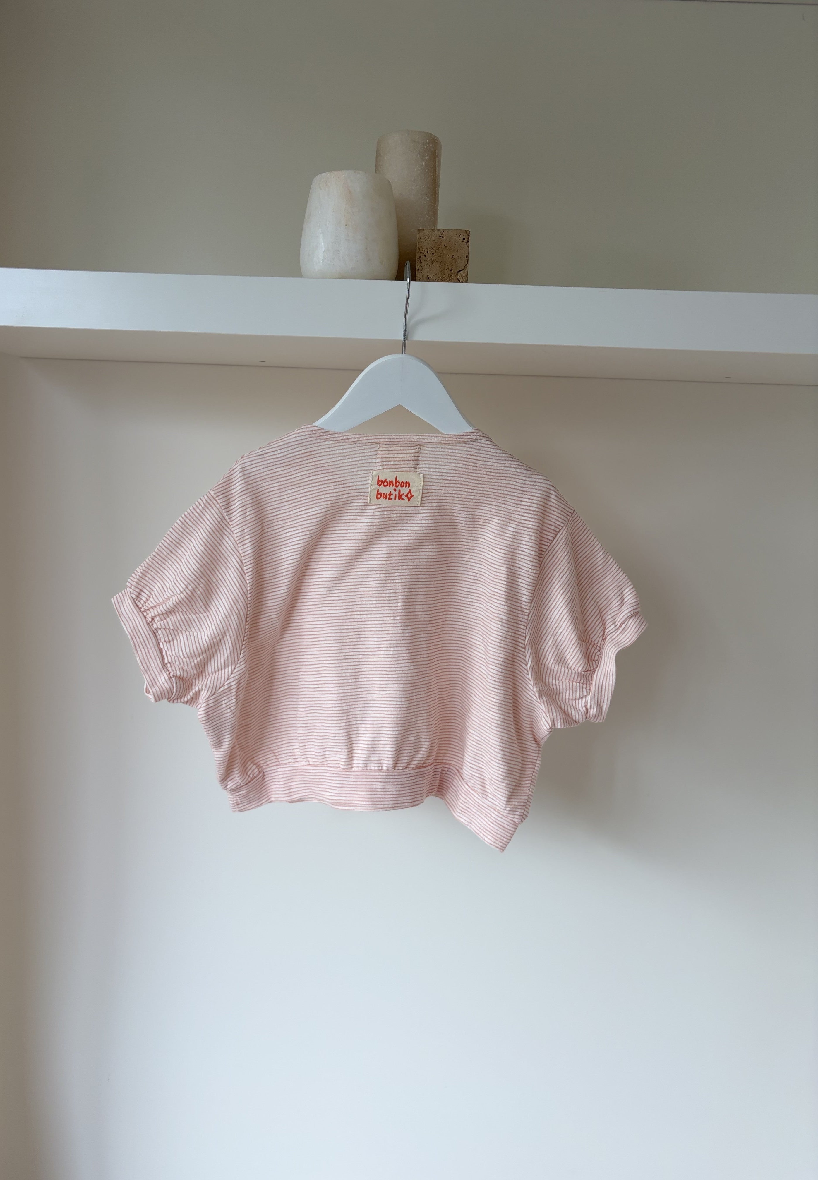 Paulette top puff sleeve - Pink