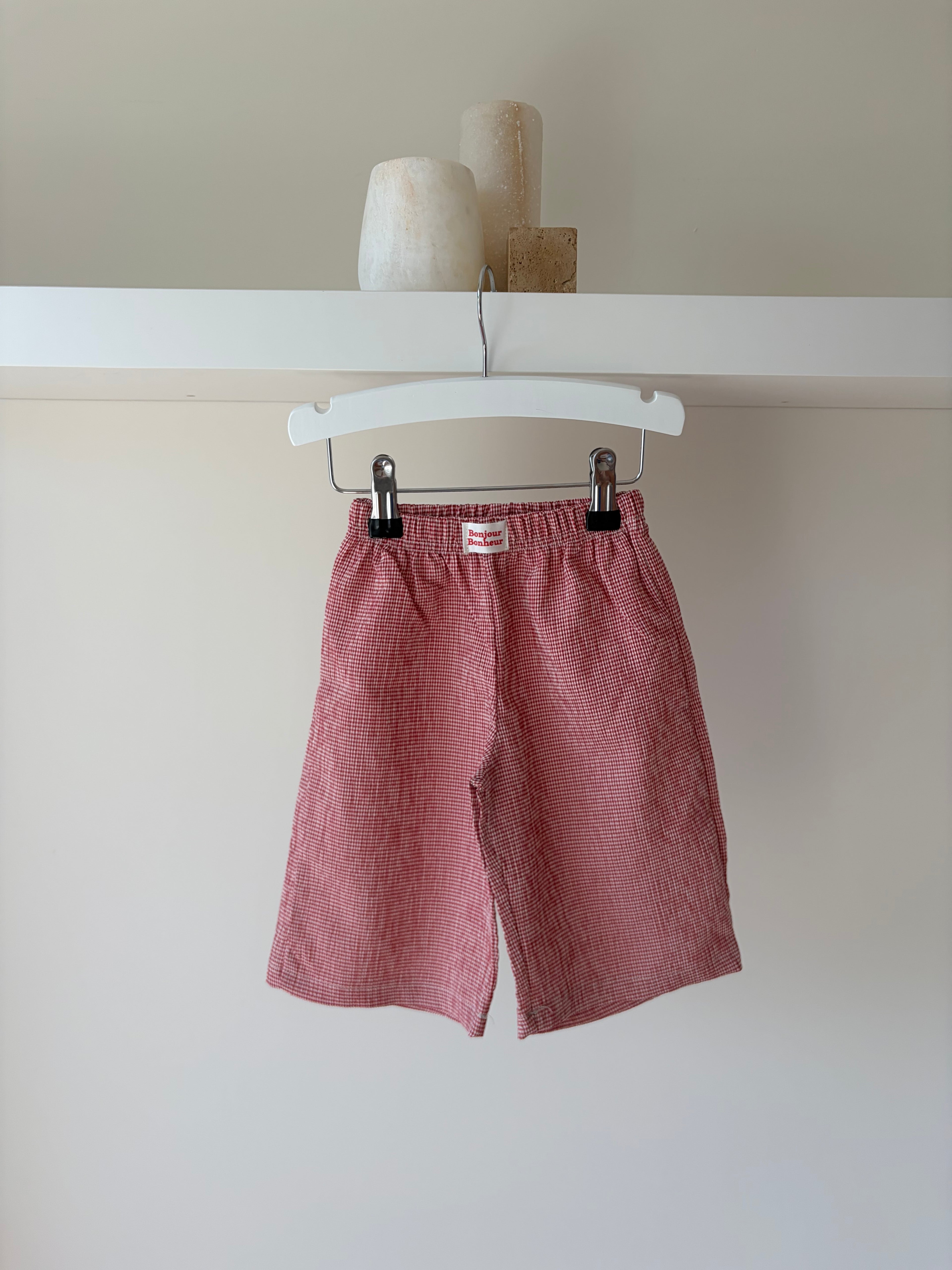 Vichy pants - red & white