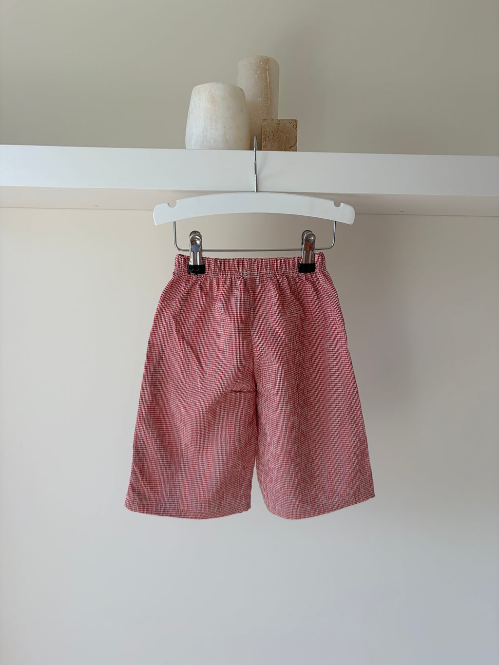 Vichy pants - red & white