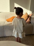 Oversize striped tee - beige