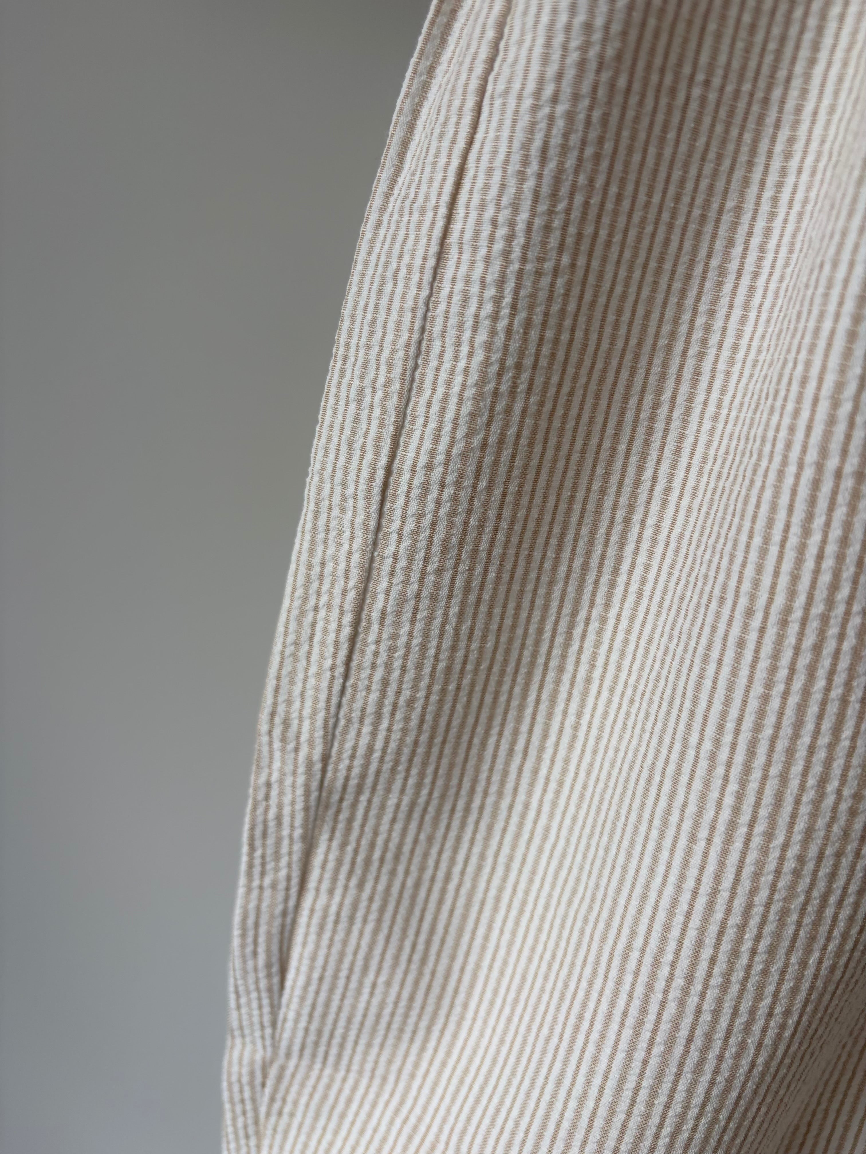 Ivory & beige striped pants