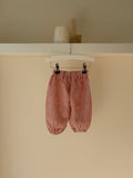 Striped bambi pants - red