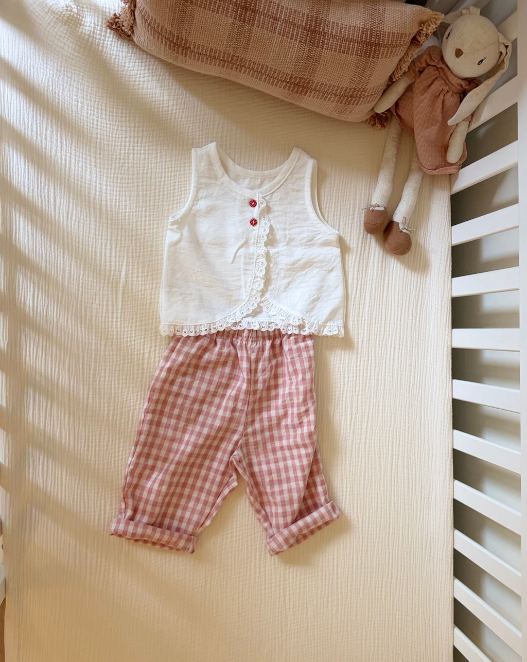 Camille baby checkered pants